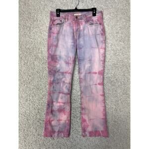 Levi’s 515 Tie Dye Jeans Womens 4 M Pink Boho Hippie Bootcut Colorful Casual